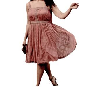 NEW MAURICES Dress XL Lacey Dark Pink Fairycore Coquette Princess Party Feminine